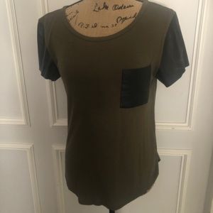 Dark Green & Black Top